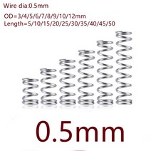태엽 스프링 인장 볼트 코일 금형 스파이럴 대형 용수철 20 개몫 0.5mm 0.5x345678910mm 스테인레스 스틸 압축 외경 3-12mm 길이 10-50mm, 9mm 10개, 30mm