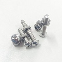육각 렌치 나사 볼트 너트 및 세트 스테인리스 스틸 버튼 라운드 헤드 소켓 페어링 모음 키트 M2 M3 M4 M5 M6, Bolt Nut Set, 22mm (10Pcs)
