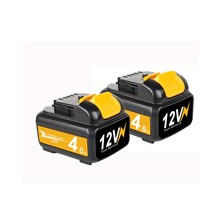 디월트 Bonacell DCB120 12 4.0/6.0Ah 리튬 이온 배터리 DCB121 DCB123 DCB125 DCD710 DCF813 DCB100 DCT410S DCB122, 02 2 battery 4.0