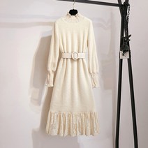 해외 롱원피스 미니원피스 레이스 원피스 여 2020년 가을 겨울 레트로