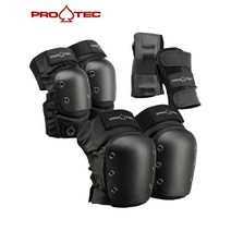 미국 PROTEC 무릎 패드 팔꿈치 패드 스포츠 성인 및 어린이 보호 장비 세트, M(키 160-170cm)  그린 4종
