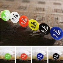 방수 PET 소재 NFC 태그 스티커 스마트 카드 RFID 접착 라벨 삼성 안드로이드용 1356MHz 6 개189304, 6Pcs