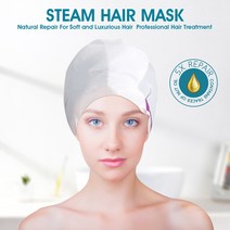 헤어스티머 자동 난방 스팀 헤어 마스크 캡 Frizz 수리 두피 딥 스무딩 모이스춰 라이징 오일 for Hair Sca, 01 습기를 공급