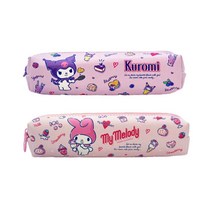 산리오 캐릭터즈 귀엽고 슬림한 지퍼형 필통 파우치 2P세트, 쿠로미+마이멜로디
