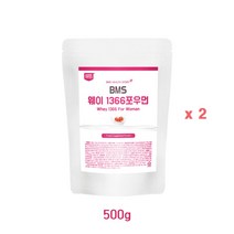 여성 단백질 보충제 프로틴 딸기맛 농축유청단백질 bcaa 글루타민 엽산 철분 해바라기 레시틴 non gmo 식이섬유 식사대용 쉐이크, 2팩, 500g