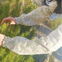 핸드메이드 작업용 사무용 미술용 면 린넨 팔토시 덧소매, 반다나베이지