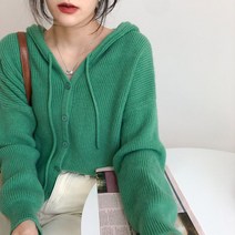 연두색가디건 민트색 연보라 루즈핏 보석단추 꽃자수 니트 하늘색 부클 빅카라 크롭 초록색