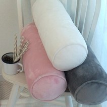 극세사 원형베개 롱쿠션 3color.데코코, 아이보리