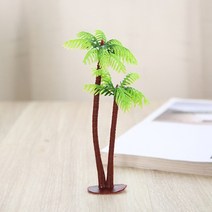 인조 야자수 나뭇잎 인테리어 조화용품 나무 화분 장식 실내용 야외용 조화용품, 초록
