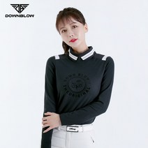 다운블로우 여성 기모 스탠 카라 긴팔티셔츠 2400W