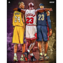 마이클 조던 코비 브라이언트 르브론 제임스 농구 팝아트 캔버스 액자, +5000