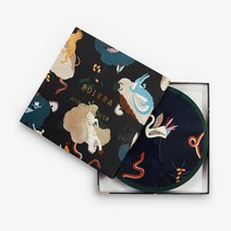 폴크라X안나글로버 식탁테이블매트 미라빌리아 내열성 원형 코르크매트6p 영국산 29cm, Navy