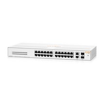 HPE ARUBA 1430-26G 2SFP R8R50A 24포트 기가비트 스위치허브 HPE JH017A 후속모델 소호형 사무실 가정 오피스 스위칭 허브