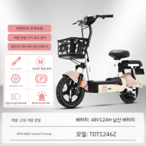 미니 전기자전거 접이식 유아동승 라이딩 등원 아기 출퇴근48V 12AH, 12아, C