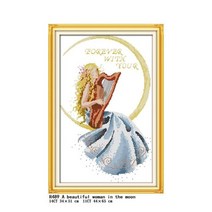 십자수 자수 만들기 요정 시리즈 인쇄 키트 11ct 스탬프 14ct 카운트 캔버스 패브릭 바늘과 실 diy 재봉 세트 선물, r489, 인쇄되지 않은 14ct