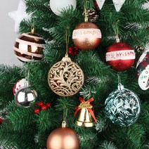 보넨 크리스마스 트리 장식 화이트 스노우 벽 소품, 8cm성탄볼-실버(유광4P)