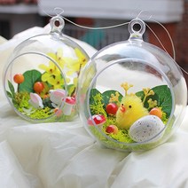 [Her1088] 화사한 봄을 담은 인테리어 모빌(토끼 병아리) 봄인테리어소품 촬영소품 벽장식, 02.토끼(투명끈)