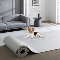 휴팡 15T PVC 셀프 롤매트 강아지매트 미끄럼방지 슬개골보호 애견매트 110cm * 0.5m, 스트라이프 울 그레이