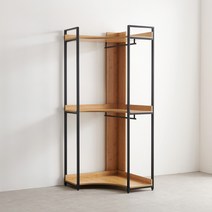 데코라인 스틸홈 철제 행거 오픈 2단 코너 옷장, 코너행거