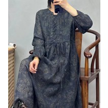 이끼당 테더루즈 멋을더하다 린넨 원피스