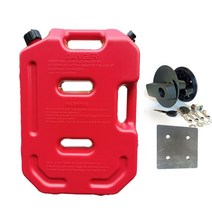 젤리캔 제리캔 등유통 기름통 캠핑 휘발유통 연료통, 10L빨간색+고정잠금장치+사각스페이서