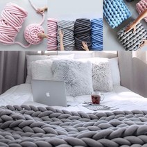 자이언트얀 빅얀 점보얀 뜨개질실 손뜨개 패브릭얀 가방 방석 만들기 모찌실, 500g, 연그레이