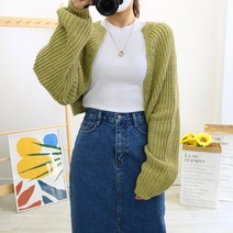 헤이뽀 / 레이디 하찌 볼레로 크롭 니트 가디건 7컬러