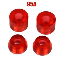 킥보드 부품 수리 교체 4pcs 스케이트 보드 트럭 부싱 롱 보드 피벗 컵 pu 보드, 투명 레드95a