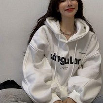L.ONLINE SHOP여성 기모 후드티 맨투맨 겨울 레터링 박스티 DB06 후드티 후드집업 후드코트 힙합패션
