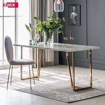 에넥스 돌체 6인용 대리석식탁(골드도금 의자제외) 식탁, 단일