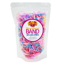 끄니끄니 대용량 머리끈 칼라밴드 고무줄 100g