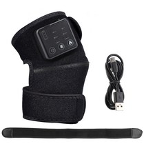 전기 무릎 마사지기 USB 난방 진동 적외선 압축 팔꿈치 어깨 무릎 마사지 패드 관절 통증 완화, 02 type 2 black