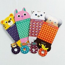 A13 동물쿠키받침4세트(회색고양) 10매