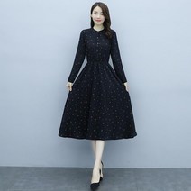 중년 가을 원피스 60대 하객룩 50대 엄마옷 40대 10월 결혼식 여성 긴팔 외출용