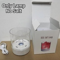 히말라야 소금 암염 무드등/수면등/수유등 USB 천연 램프 Led 크리스탈 라이트 램프 공기 청정기 분위기 불꽃 실내 따뜻한 빛 침실 용암, Lamp without salt