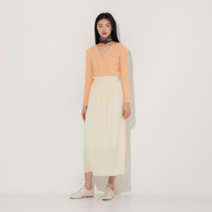 랩 레이온 혼방 주름롱 스커트 AL1WS362