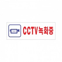 CCTV 녹화중 아크릴 표지판 2개 CCTV스티커 CCTV촬영중 CCTV녹화중표지판, 270x95mm