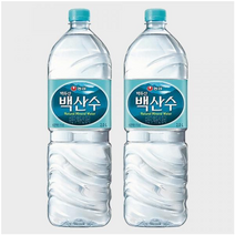 안전한 백산수 2L 무라벨 맑은 샘물 생수 물배달 수질 수원지, 라벨 없음 2리터 26병