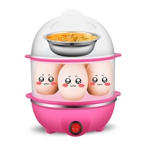 COSYEVNO 계란 삶는 기계 자동단전, 더블 핑크（Steamable14계란）, 1
