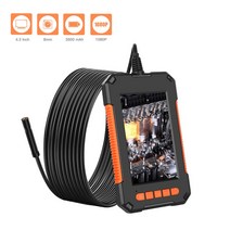 8MM 1080P 단일 렌즈 디지털 Borescope 검사 카메라 4.3 "LCD 화면 IP67 방수 하 자동차 홈 파이프에, 03 10M_01 8mm, 01 soft line