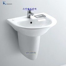 [네모욕실]계림반다리세면대 L-1107DA800ABS자동폽업+트랩포함, 바닥배수용아이트랩
