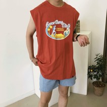 와이샵 / RA 룰루 프린팅 박스 민소매 나시티셔츠 ( 3color )