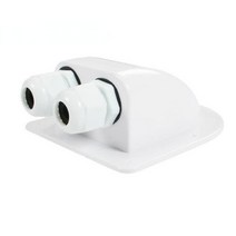 소형카라반 캠핑 액세서리 캐러밴 솔라 카 정션 박스 루프 와이어 엔트리 케이블 모터 홈 RV 156507, Double Hole White