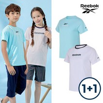 리복키즈 REEBOK NEW 리복키즈 주니어 반팔티셔츠 1+1 (민트+화이트)