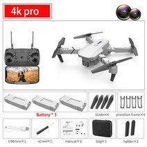 2021 새로운 E525 드론 4k HD 와이드 앵글 듀얼 카메라 1080P 와이파이 비주얼 포지셔닝 높이 Rc 따라와 Qu, 11 4K pro 3B