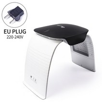 빛나르아 LED마스크기계 새로운 8 가지 색상 LED 페이셜 마스크 뜨겁고 차가운 나노 스프레이 테라피 PDT, 05 White EU PLUG