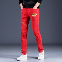 황소 자리 핫 플라워 가을 남성 캐주얼 청바지 kns194