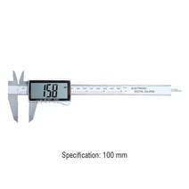 디지털캘리퍼스 측정공구 측정기 100150mm 디지털 디스플레이 스테인레스 스틸 캘리퍼스 0-150mm 164 fractionmminch lcd 전자 버니어 캘리퍼스 ip54, CHINA, 100mm silver