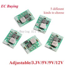 5pcs 미니 DC-DC 스텝 다운 전원 공급 장치 모듈 3A MP1584 Arduino 3.3V 5V 9V 12V 벅 컨버터 조정 가능한, 04 9V