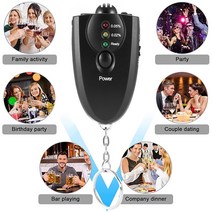 자동차 알코올 테스터 미터 분석기 휴대용 키 체인 디지털 호흡 음주 측정기 운전 테스트 도, 한개옵션1, 한개옵션0